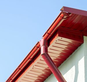 what is a flat roof gutter system